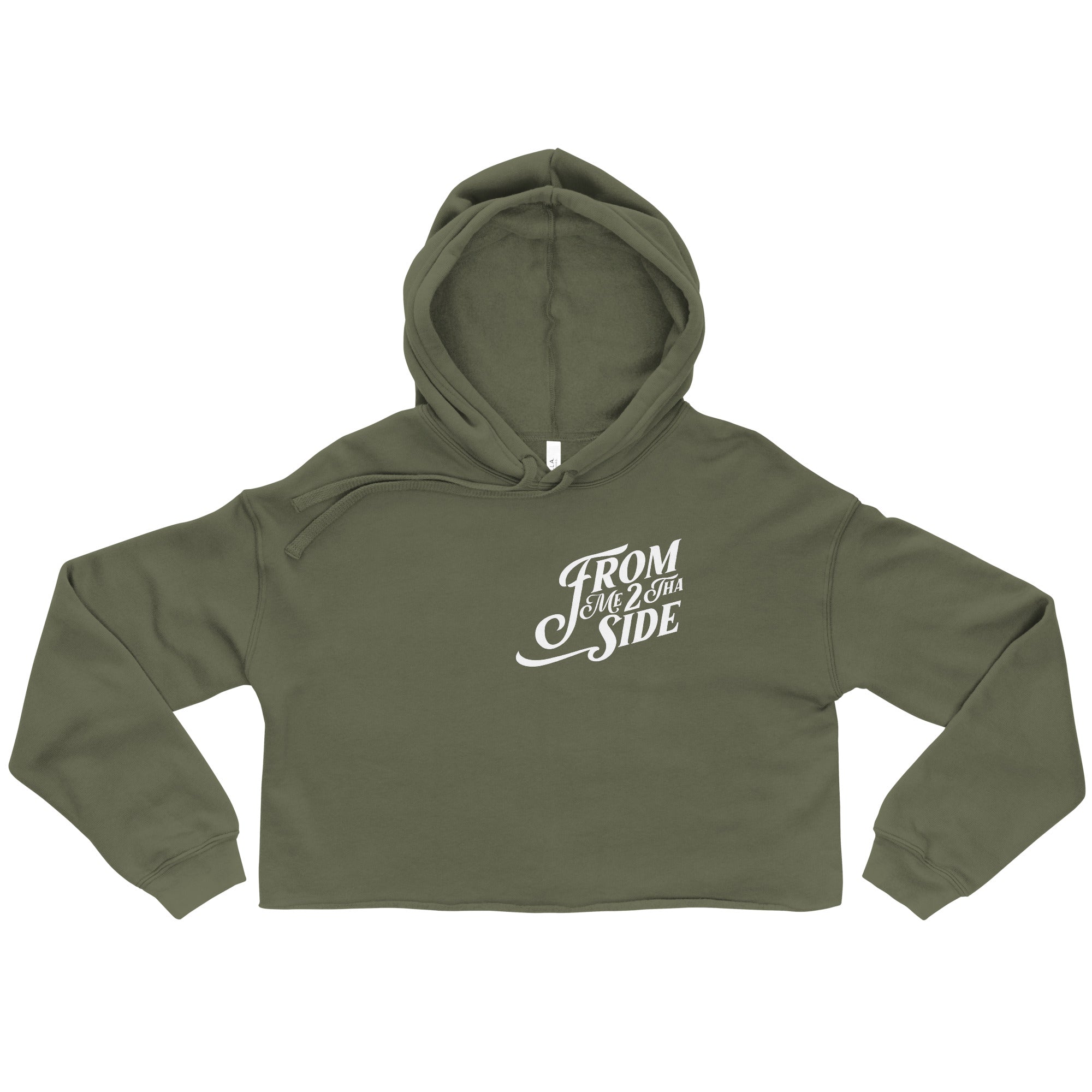 "From Me 2 Tha Side" Crop Top Hoodie