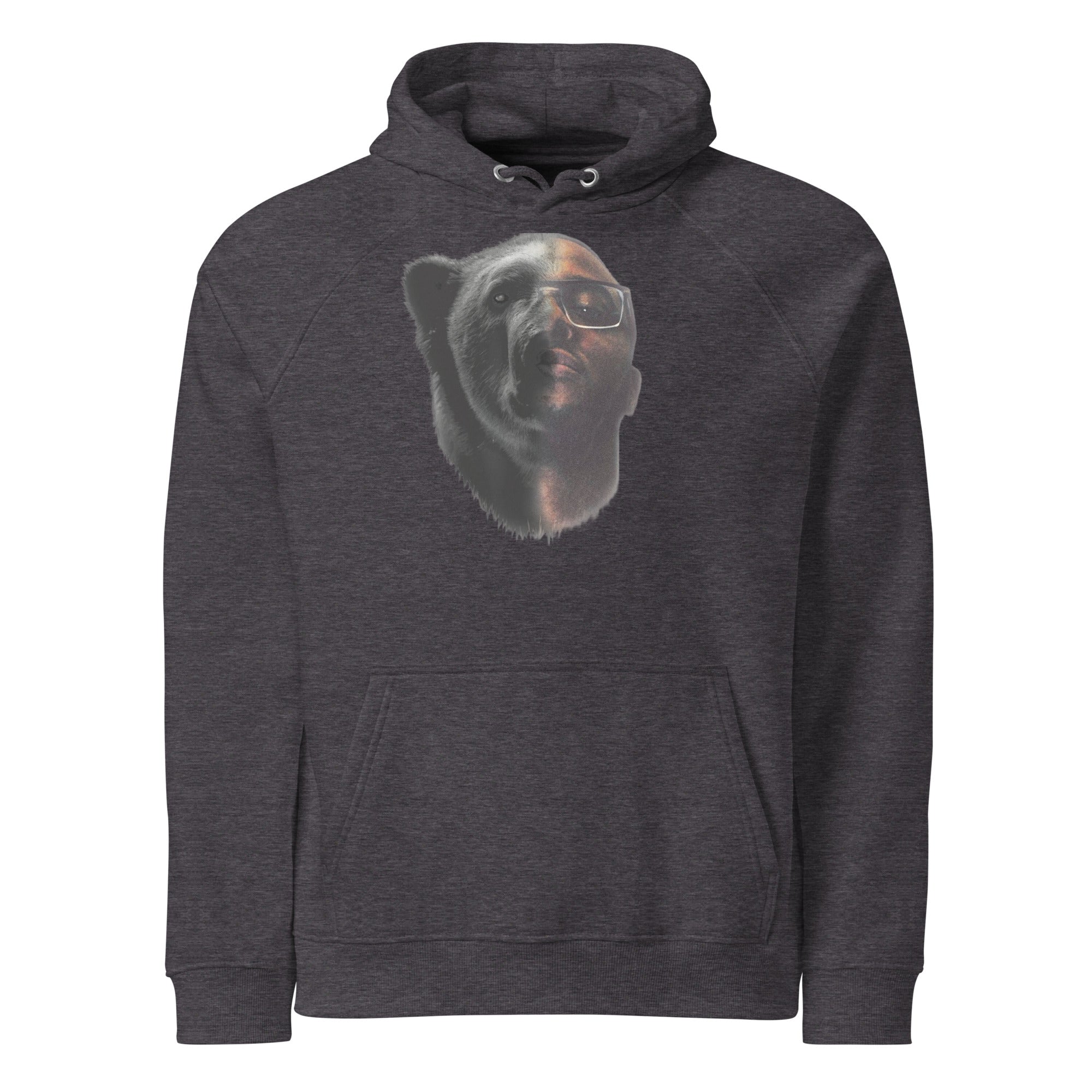 Blacc Polar Bear Unisex eco raglan hoodie