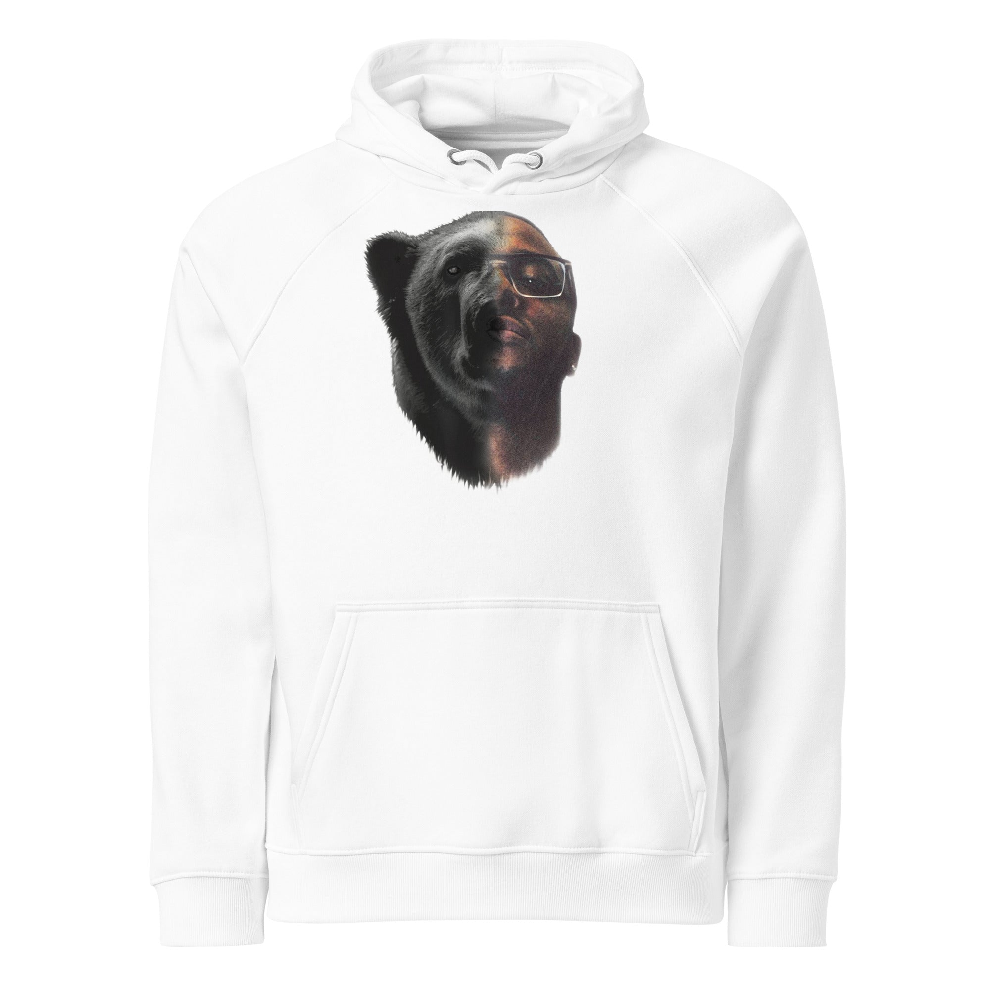 Blacc Polar Bear Unisex eco raglan hoodie